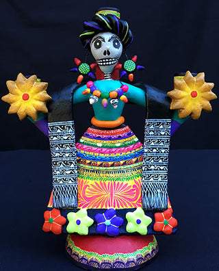 Frida with Rebozo Candle Holder