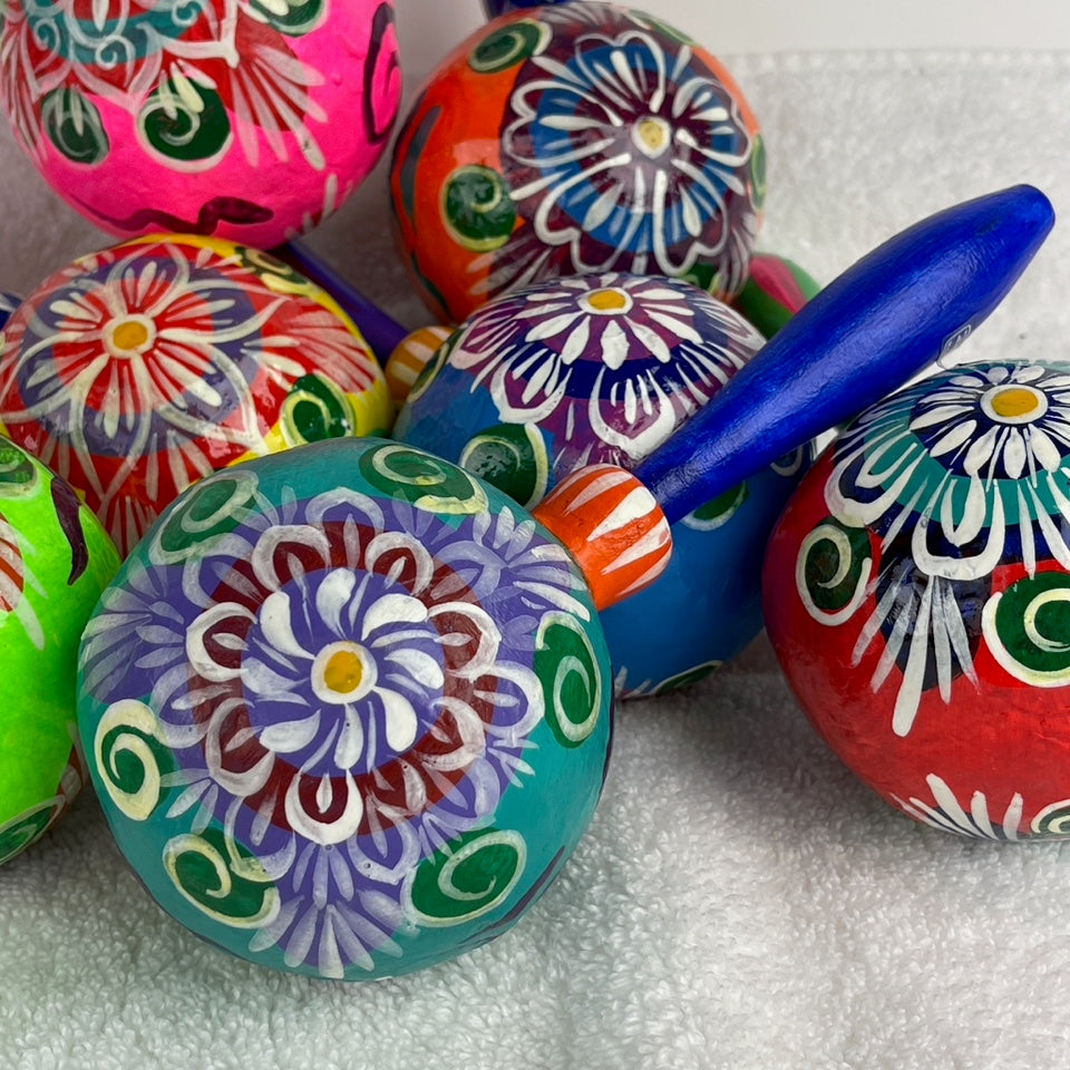 Classic Maracas - Rattles | Mexican Sugar Skull