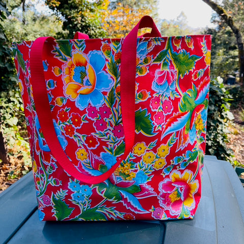 Floral Rhapsody Tote - Red - 0