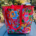 Floral Rhapsody Tote - Red