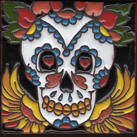 Isabella Tile – Skull with Wings