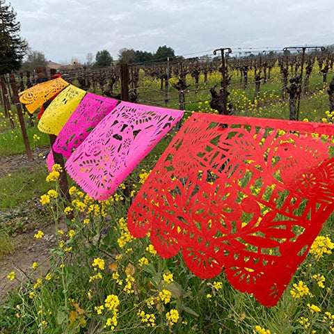 Large Romantic Papel Picado Banner - Dozen