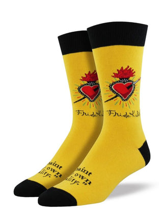 Men’s Frida Flaming Heart Socks - 6 Pairs