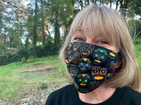 Hot Dot Sugar Skull Mask