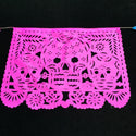 Hand Cut Paper Day of the Dead Papel Picado Banners - Medium