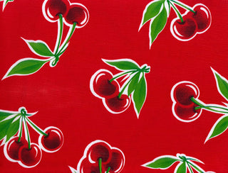 Mexican Oilcloth - Cherries on Red