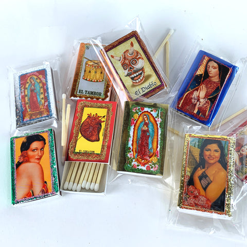Mexican folk art match boxes