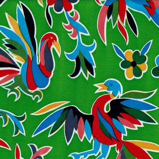 Mexican Oilcloth - Animales on Lime Green (C)