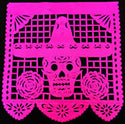 Plastic Day of the Dead Papel Picado Banners – Large