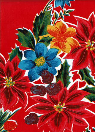 Mexican Oilcloth - Red Poinsettia