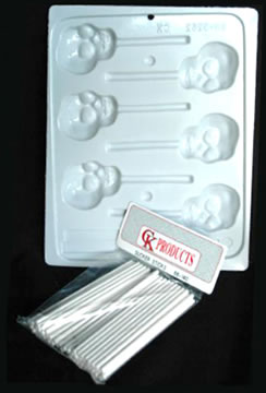 Hard Candy Skull Lollipop Mold - Dozen