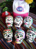 Original Large Sugar Skull mold - 2 piece, back and front of head - Mexican Sugar Skull