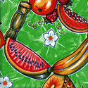 Mexican Oilcloth - Tropic on Lime