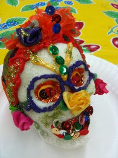 Original Large Sugar Skull mold - 2 piece, back and front of head