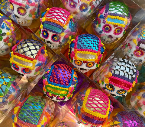 NEW- Skulls - Decorated Extra Large sugar skull by local artist - 0