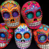 Papier Mâché Big Eyes Skull