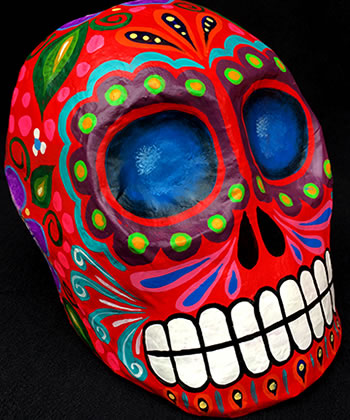 Papier Mâché Big Eyes Skull
