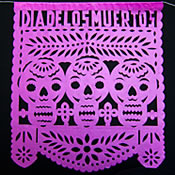 Plastic Day of the Dead Papel Picado Banners – Large