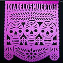 Plastic Day of the Dead Papel Picado Banners – Large