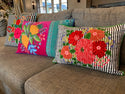 Frida’s Livingroom – Striped Bouquet Pillow
