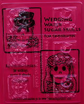 Wedding Wafer Sugar Skulls Chocolate Mold - Dozen