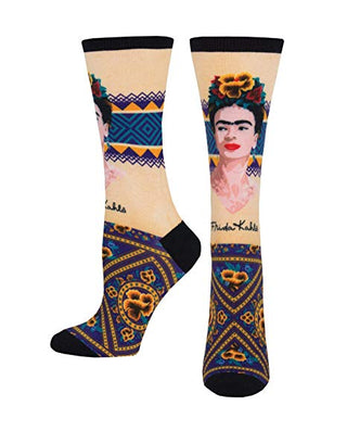 Women’s Frida Crew Socks – Floral Headress - 6 Pairs
